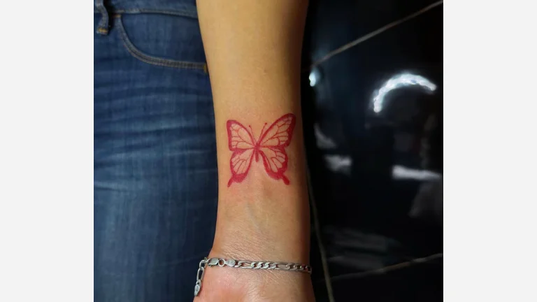 Red Butterfly Tattoo