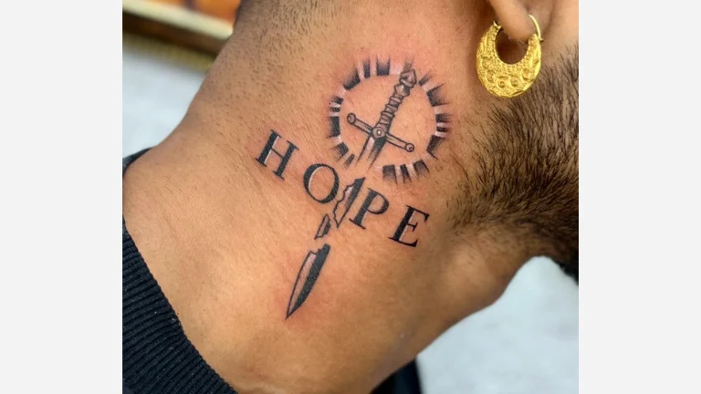 Side Neck Tattoo For Men
