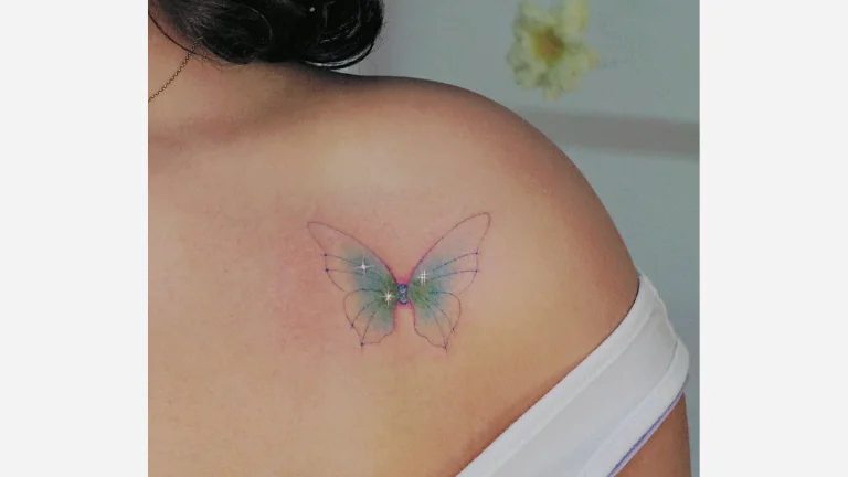 Colorful Butterfly Tattoo