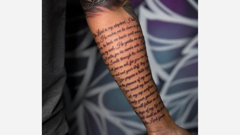 Forearm Bible Verse Tattoo