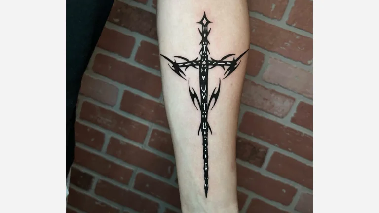 Tribal Cross Tattoo