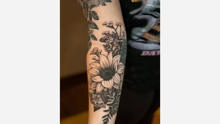 Forearm Flower Tattoo