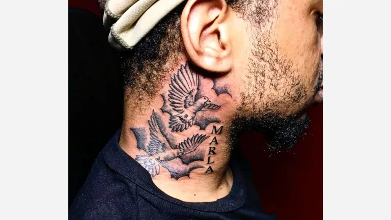 Neck Tattoo For Black Men