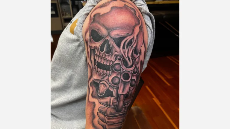 Gun and Skull