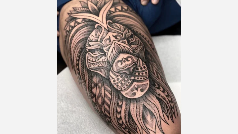 Aztec lion Tattoo