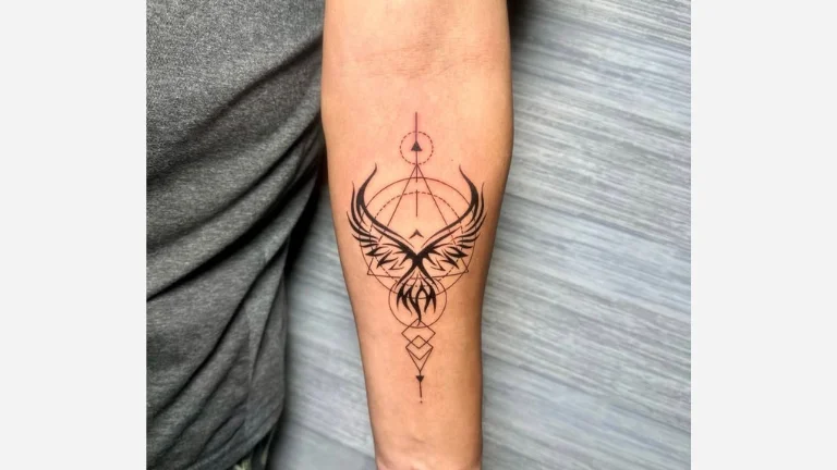 Geometric Phoenix Tattoo