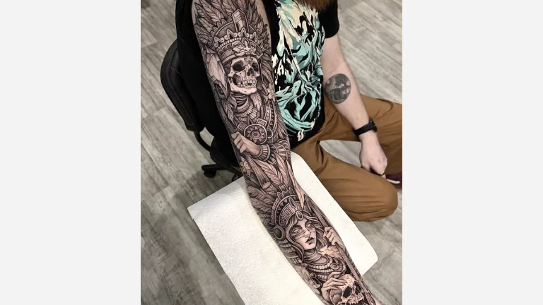 Aztec Sleeve Tattoo