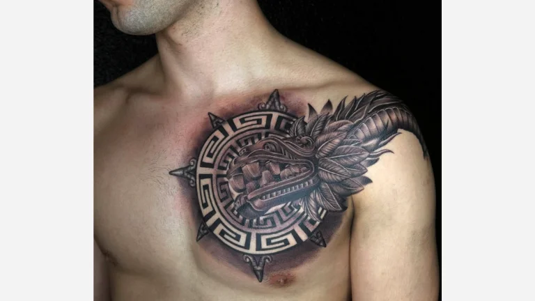 Aztec Chest Tattoo