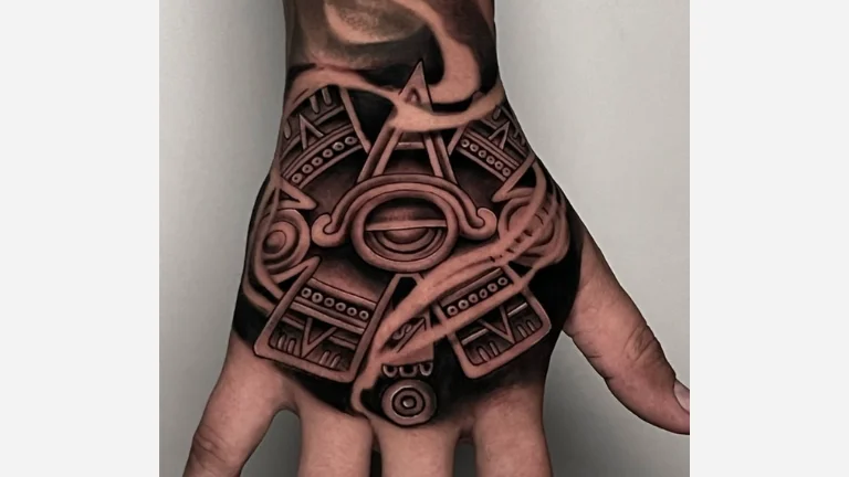 Aztec Hand Tattoo