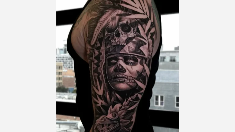 Aztec Shoulder Tattoo