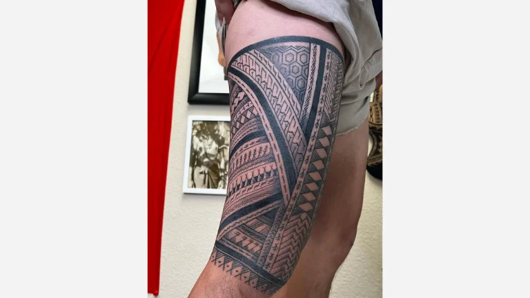 Tribal Thigh Tattoo