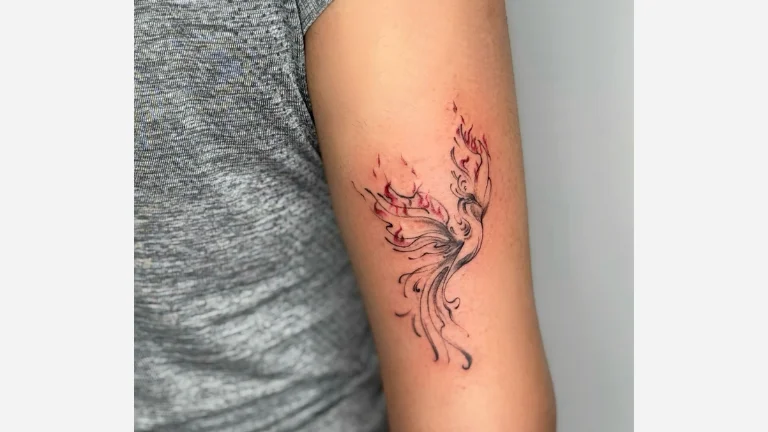 Minimalist Phoenix Tattoo