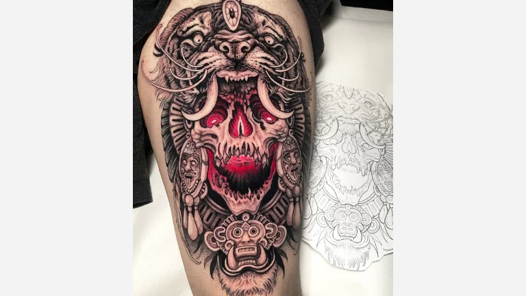 Aztec Skull Tattoo