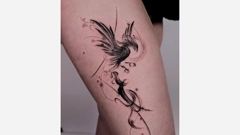 Abstract Phoenix Tattoo