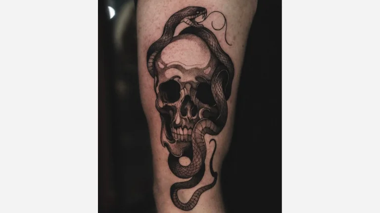 Snake and Skull Tattoo