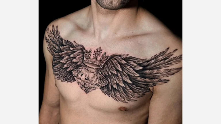 Wings Chest Tattoo