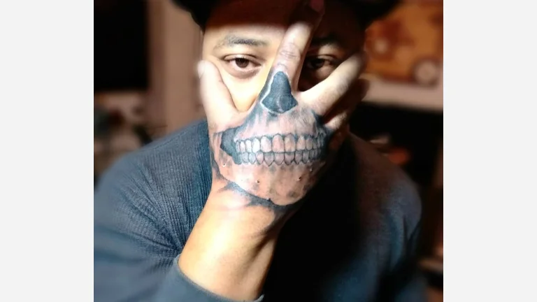 Skeleton Face Hand
