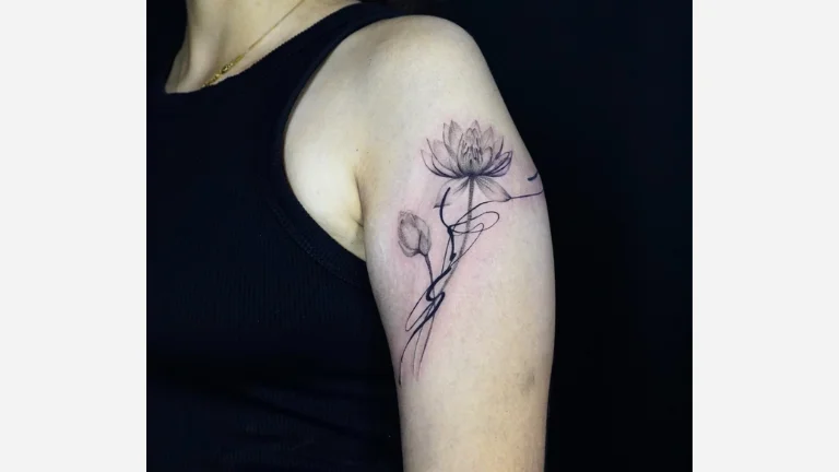 Abstract Lotus Flower