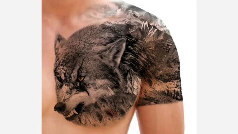Wolf Chest Tattoo