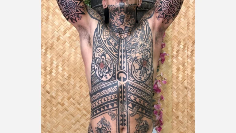 Aztec Chest Tattoo