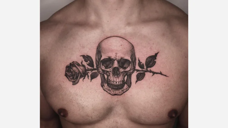 Skull Chest Tattoo