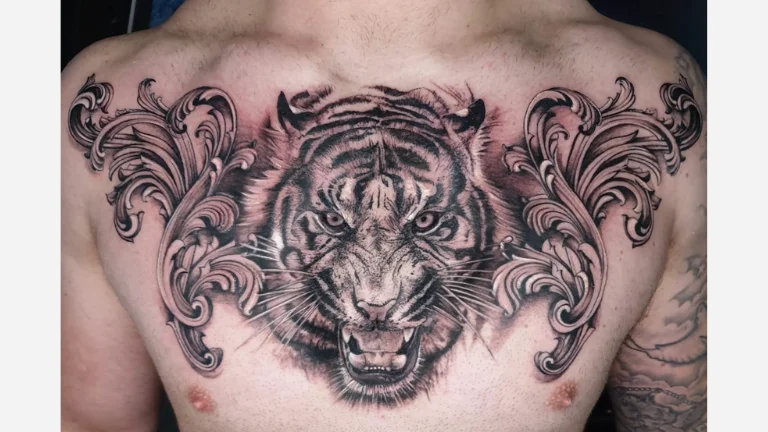 Tiger Chest Tattoo
