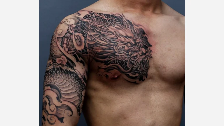 Shoulder And Chest Tattoo