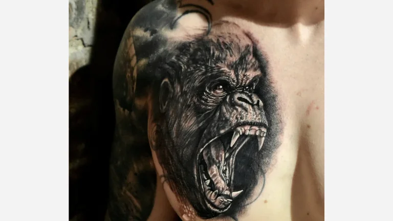 Gorilla Chest Tattoo