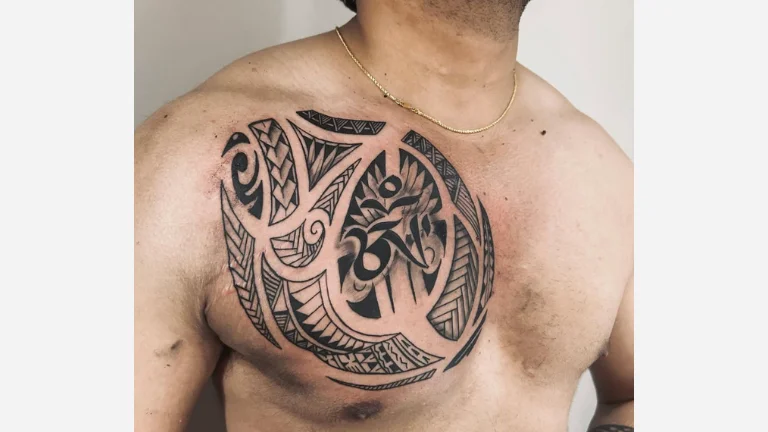 Polynesian Chest Tattoo
