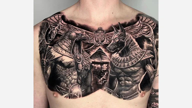 Egyptian Chest Tattoo