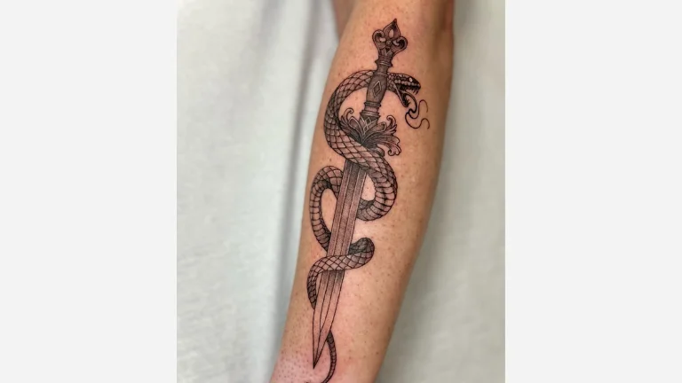 Snake and Dagger Tattoo