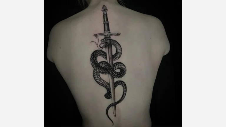 Snake & Sword Tattoo