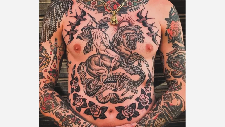 Traditional Chest Tattoo