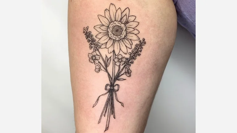 Sunflower Bouquet Tattoo