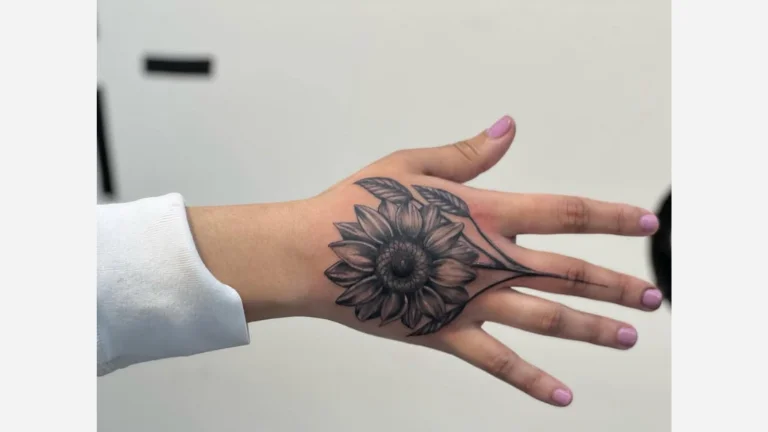 Sunflower Hand Tattoo