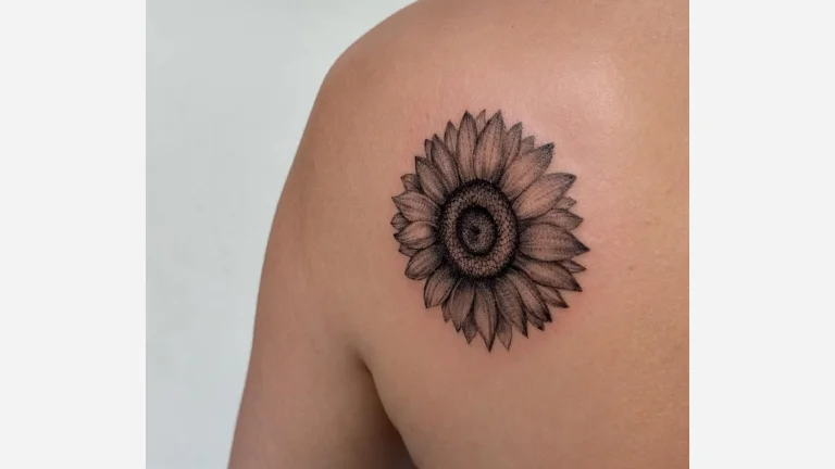 Black & White Sunflower design