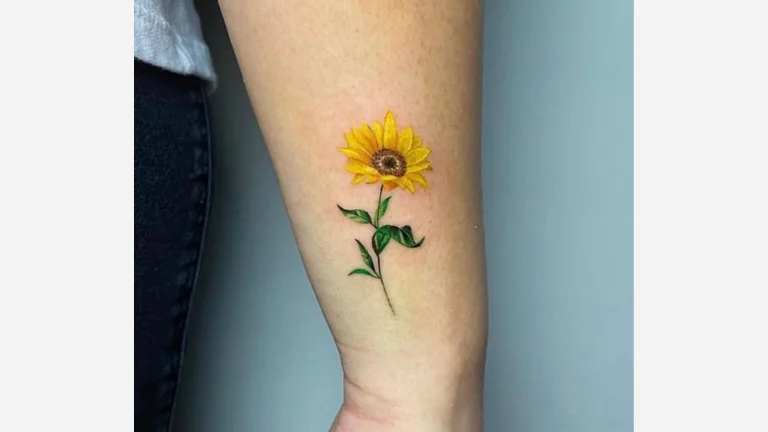 Sunflower Wrist Tattoo 
