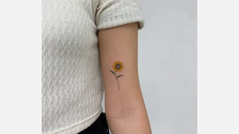Simple Sunflower Tattoo