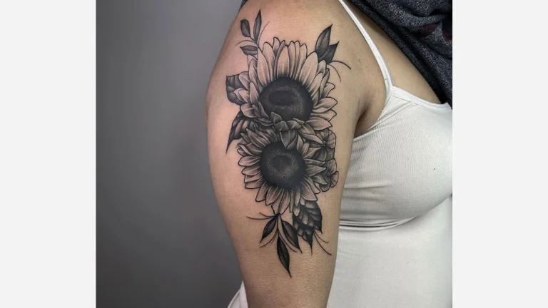 Sunflower Cover-up Tattoo 